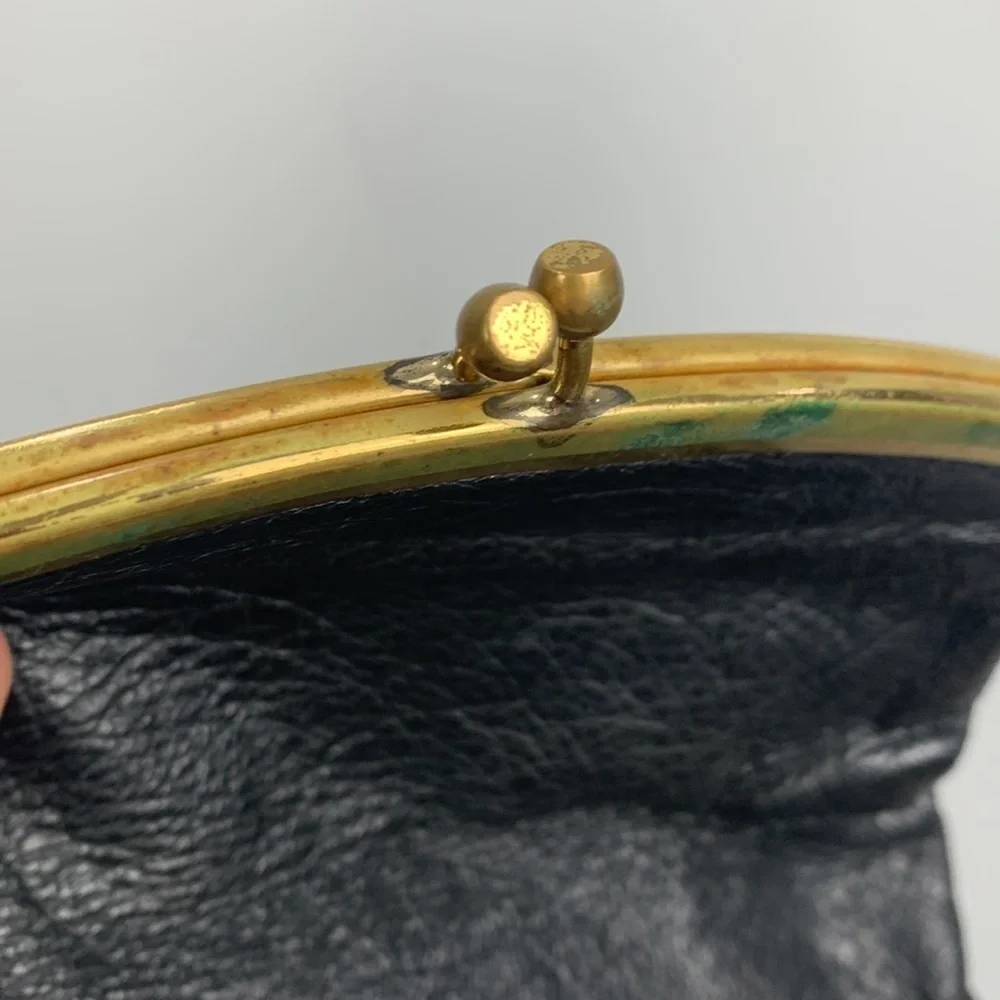 Vintage Black Kiss-Lock Clutch Wallet